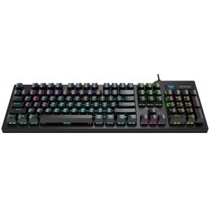 AULA μηχανικό πληκτρολόγιο AUL-F2063, RGB, blue switch, μαύρο-γκρι | Συνοδευτικά PC | elabstore.gr