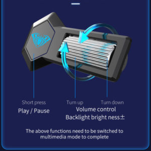 AULA μηχανικό πληκτρολόγιο AUL-F2063, RGB, blue switch, μαύρο-γκρι | eLabstore.gr