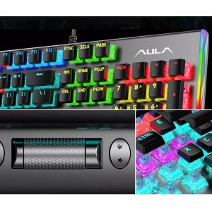 AULA μηχανικό πληκτρολόγιο F2099, RGB, μαύρο-γκρι | eLabstore.gr