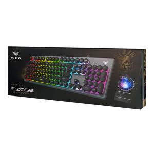 AULA Gaming πληκτρολόγιο S2056, RGB, μαύρο-γκρι | Συνοδευτικά PC | elabstore.gr