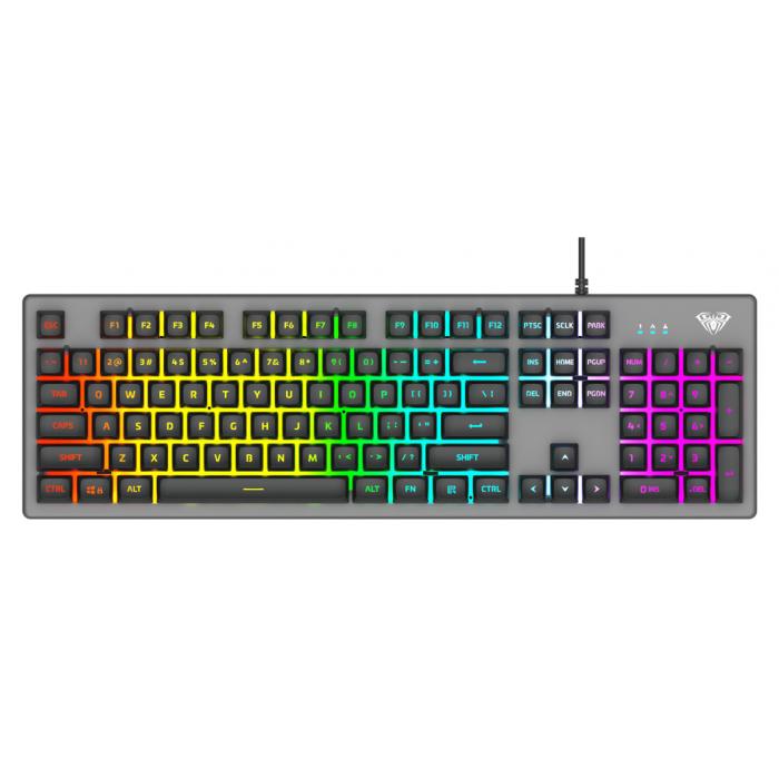 AULA Gaming πληκτρολόγιο S2056, RGB, μαύρο-γκρι | Συνοδευτικά PC | elabstore.gr