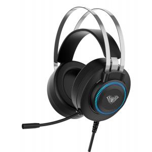 AULA gaming headset S601USB, RGB, USB/3.5mm, 50mm, μαύρο | Συνοδευτικά PC | elabstore.gr