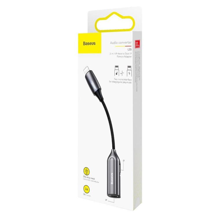 BASEUS αντάπτορας Lightning σε 2x Lightning CALL55-0A, γκρι | eLabstore.gr BASEUS αντάπτορας Lightning σε 2x Lightning CALL55-0A, γκρι | Αξεσουάρ κινητών | elabstore.gr