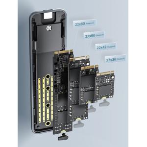BASEUS θήκη για Μ.2 B key CAYPH-E0G, Type-C, USB3.2 5Gbps, 2TB, γκρι | Συνοδευτικά PC | elabstore.gr