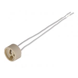 Ντουί λάμπας GΖ10 με καλώδια DX-100A, 250V 2A, κεραμικό, λευκό | Φωτισμός | elabstore.gr
