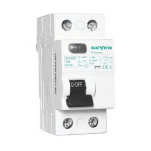GEYER ρελέ διαφυγής EF240DG, 2P, 40A, 30mA | Εργαλεία | elabstore.gr