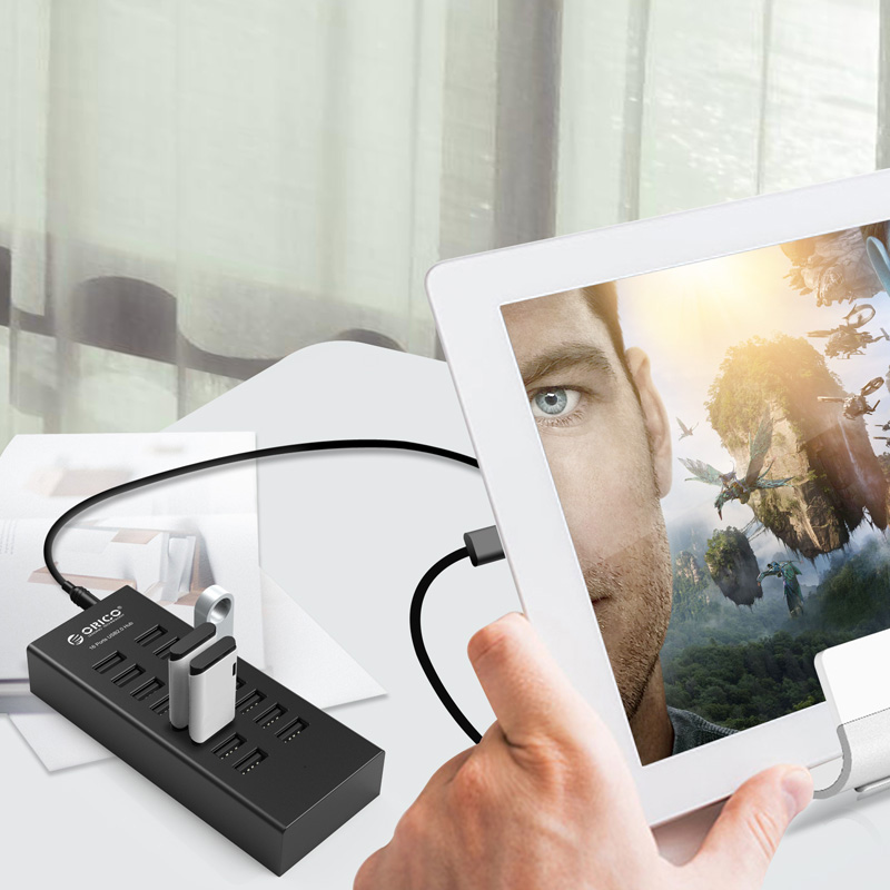 ORICO USB 2.0 Hub H1613-U2, 16x USB ports, μαύρο | eLabstore.gr ORICO USB 2.0 Hub H1613-U2, 16x USB ports, μαύρο | Συνοδευτικά PC | elabstore.gr