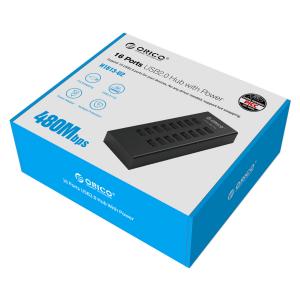 ORICO USB 2.0 Hub H1613-U2, 16x USB ports, μαύρο | eLabstore.gr ORICO USB 2.0 Hub H1613-U2, 16x USB ports, μαύρο | Συνοδευτικά PC | elabstore.gr