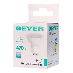 GEYER LED λάμπα spot LHGC6E, GU10, 6W, 470lm, 4000K | eLabstore.gr GEYER LED λάμπα spot LHGC6E, GU10, 6W, 470lm, 4000K | Φωτισμός | elabstore.gr