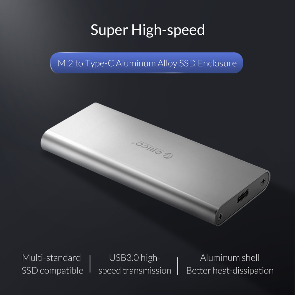 ORICO θήκη για Μ.2 B key SSD M2G-C3, USB 3.1, 5Gbps, 2TB, ασημί | eLabstore.gr ORICO θήκη για Μ.2 B key SSD M2G-C3, USB 3.1, 5Gbps, 2TB, ασημί | Συνοδευτικά PC | elabstore.gr