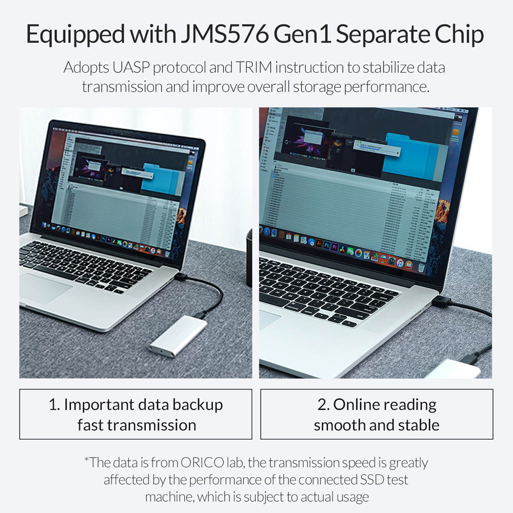 ORICO θήκη για Μ.2 B key SSD M2G-C3, USB 3.1, 5Gbps, 2TB, ασημί | eLabstore.gr ORICO θήκη για Μ.2 B key SSD M2G-C3, USB 3.1, 5Gbps, 2TB, ασημί - Image 6