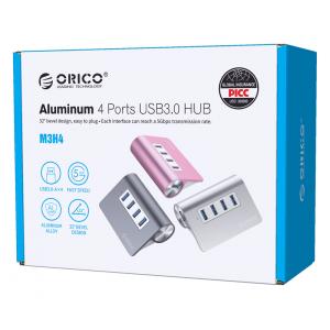 ORICO USB 3.0 Hub M3H4, 4x USB3.0 ports, 5Gbps, ασημί | Συνοδευτικά PC | elabstore.gr