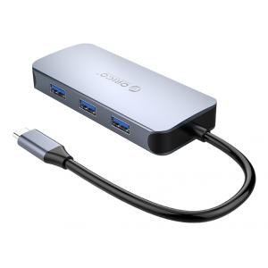 ORICO docking station MC-U602P, USB Type-C, 6-ports, γκρι | Συνοδευτικά PC | elabstore.gr
