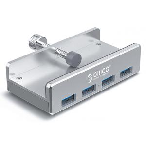 ORICO hub με κλιπ MH4PU-SV-BP, 4 ports, USB 3.0, ασημί | Συνοδευτικά PC | elabstore.gr