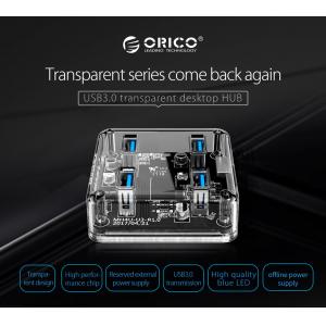 ORICO USB 3.0 Hub MH4U-U3, 4x USB3.0, 5Gbps, διάφανο | Συνοδευτικά PC | elabstore.gr