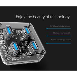 ORICO USB 3.0 Hub MH4U-U3, 4x USB3.0, 5Gbps, διάφανο | Συνοδευτικά PC | elabstore.gr