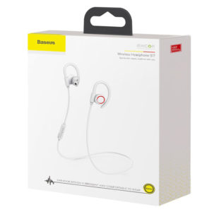 BASEUS bluetooth earphones Enkok S17, με μαγνήτη, λευκά | Αξεσουάρ κινητών | elabstore.gr