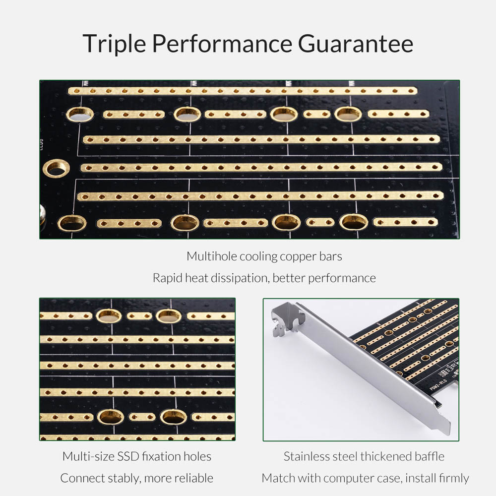 ORICO κάρτα επέκτασης PCI-e x4 σε NVMe M.2 M-key/B-Key PDM2 | eLabstore.gr ORICO κάρτα επέκτασης PCI-e x4 σε NVMe M.2 M-key/B-Key PDM2 - Image 6