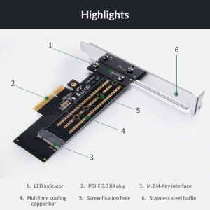 ORICO κάρτα επέκτασης PCI-e x4 σε NVMe M.2 M-key PSM2 | eLabstore.gr