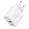 POWERTECH φορτιστής τοίχου PT-925, USB & Type-C, PD QC 3.0, 20W, λευκός | Αξεσουάρ κινητών | elabstore.gr