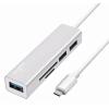 POWERTECH USB Type-C HUB PT-926, 3x USB 3.0, SD/Micro SD, ασημί | Συνοδευτικά PC | elabstore.gr
