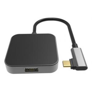 POWERTECH converter Type-C PTH-051, HDMI, Type-C, USB 3.0, TF, 4K, γκρι | Συνοδευτικά PC | elabstore.gr