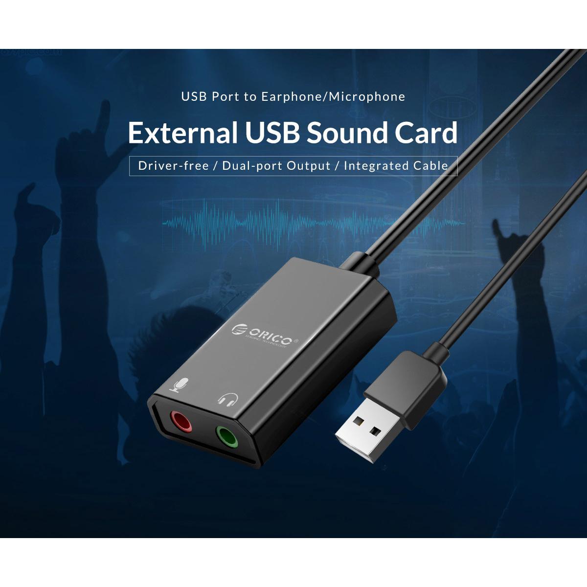 ORICO USB κάρτα ήχου SKT2, USB2.0, 2x 3.5mm, μαύρο | eLabstore.gr ORICO USB κάρτα ήχου SKT2, USB2.0, 2x 3.5mm, μαύρο | PC & Αναβάθμιση | elabstore.gr