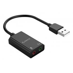 ORICO USB κάρτα ήχου SKT2, USB2.0, 2x 3.5mm, μαύρο | PC & Αναβάθμιση | elabstore.gr