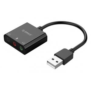 ORICO USB κάρτα ήχου SKT3, USB2.0, 3x 3.5mm, μαύρο | PC & Αναβάθμιση | elabstore.gr
