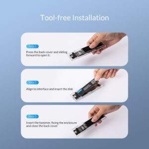 ORICO θήκη για Μ.2 B key SSD TCM2F-C3, USB3.1, 5Gbps, 2TB, μαύρο | eLabstore.gr