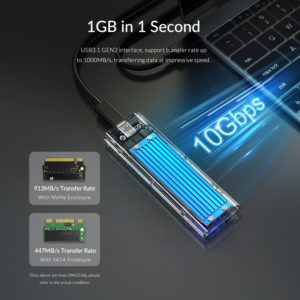 ORICO θήκη για Μ.2 B key SSD TCM2M-C3, USB3.1, 10Gbps, 2TB, μπλε | Συνοδευτικά PC | elabstore.gr
