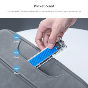 ORICO θήκη για Μ.2 B key SSD TCM2M-C3, USB3.1, 10Gbps, 2TB, μπλε | eLabstore.gr