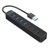 ORICO USB Hub TWC3-7A, 1x USB Type-C, 7x USB ports, μαύρο | Συνοδευτικά PC | elabstore.gr