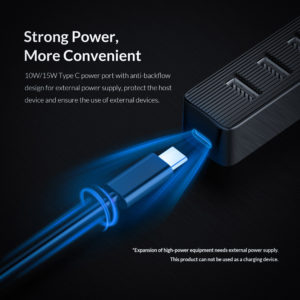 ORICO USB Hub TWC3-7A, 1x USB Type-C, 7x USB ports, μαύρο | Συνοδευτικά PC | elabstore.gr