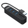 ORICO USB Hub TWU3-3AST, 1x SD, 1x TF, 3x USB ports, μαύρο | Συνοδευτικά PC | elabstore.gr