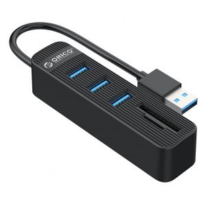 ORICO USB Hub TWU3-3AST, 1x SD, 1x TF, 3x USB ports, μαύρο | Συνοδευτικά PC | elabstore.gr
