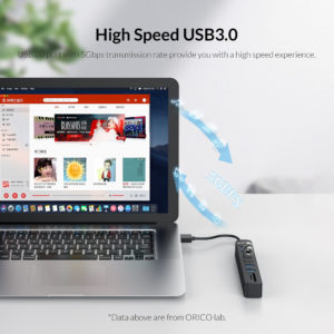 ORICO USB Hub TWU3-3AST, 1x SD, 1x TF, 6x USB ports, μαύρο | Συνοδευτικά PC | elabstore.gr