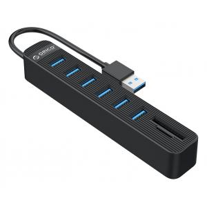 ORICO USB Hub TWU3-3AST, 1x SD, 1x TF, 6x USB ports, μαύρο | Συνοδευτικά PC | elabstore.gr