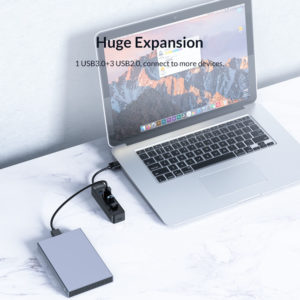 ORICO USB Hub TWU32-4A, 1x USB Type-C, 4x USB ports, μαύρο | Συνοδευτικά PC | elabstore.gr
