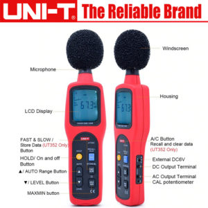 UNI-T μετρητής στάθμης ήχου UT352 | Εργαλεία | elabstore.gr