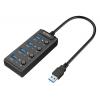 ORICO USB 3.0 Hub W9PH4-U3, 4x USB3.0 ports, 5Gbps, μαύρο | Συνοδευτικά PC | elabstore.gr