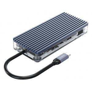 ORICO docking station WB-11P, USB Type-C, 11-ports, 100W, γκρι | Συνοδευτικά PC | elabstore.gr