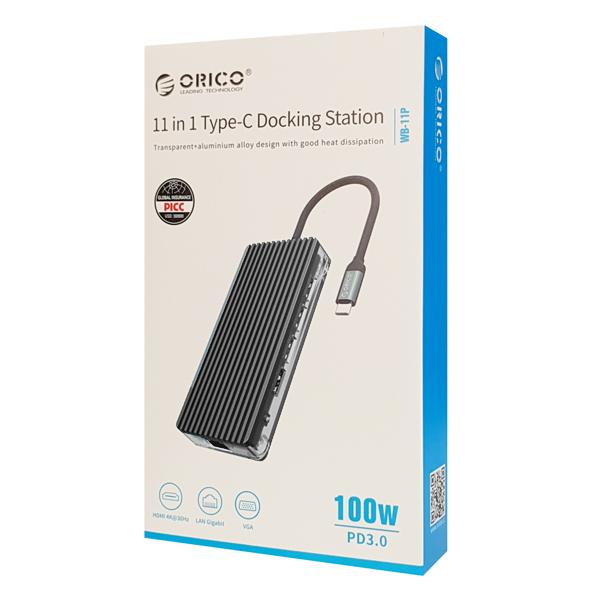 ORICO docking station WB-11P, USB Type-C, 11-ports, 100W, γκρι | eLabstore.gr ORICO docking station WB-11P, USB Type-C, 11-ports, 100W, γκρι | Συνοδευτικά PC | elabstore.gr