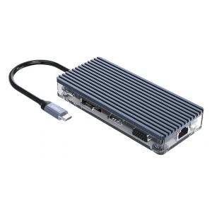 ORICO docking station WB-11P, USB Type-C, 11-ports, 100W, γκρι | eLabstore.gr ORICO docking station WB-11P, USB Type-C, 11-ports, 100W, γκρι | Συνοδευτικά PC | elabstore.gr
