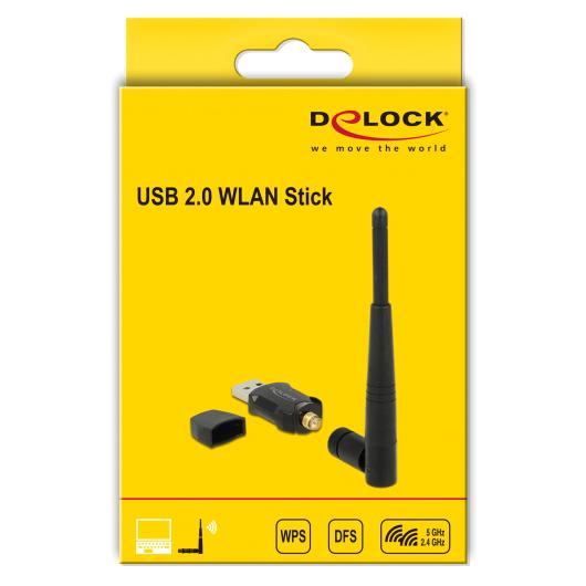 DELOCK USB2.0 WLAN stick με εξωτερική κεραία 12462, DFS+WPS, 2.4GHz+5GHz | eLabstore.gr DELOCK USB2.0 WLAN stick με εξωτερική κεραία 12462, DFS+WPS, 2.4GHz+5GHz | Δικτυακά | elabstore.gr