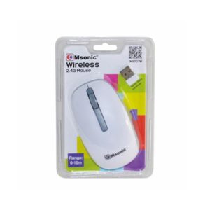 Ποντίκι 2.4Ghz ασύρματο με USB άσπρο Msonic MX707W | Περιφερειακά | elabstore.gr