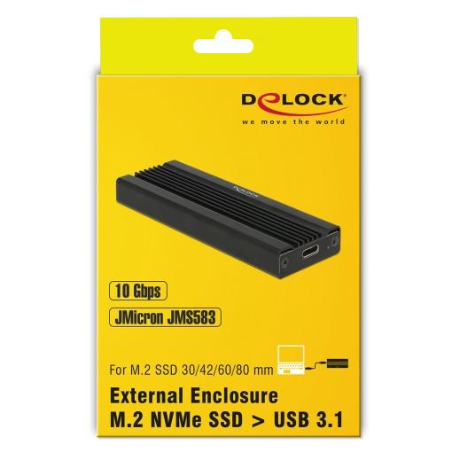 DELOCK εξωτερική θήκη για M.2 NVMe PCIe SSD 42600, USB 3.1, Gen2 | eLabstore.gr DELOCK εξωτερική θήκη για M.2 NVMe PCIe SSD 42600, USB 3.1, Gen2 | Συνοδευτικά PC | elabstore.gr