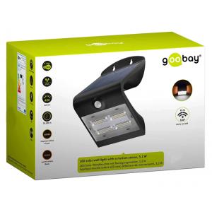 GOOBAY LED ηλιακό φωτιστικό 45807, 3.2W, 400lm, 2000mAh, IP65, μαύρο | Φωτισμός | elabstore.gr