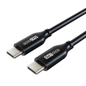 CABLETIME καλώδιο USB Type-C CM60, PD 60W, 3A, 0.5m, μαύρο | Αξεσουάρ κινητών | elabstore.gr