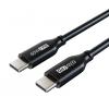 CABLETIME καλώδιο USB Type-C CM60, PD 60W, 3A, 2m, μαύρο | Αξεσουάρ κινητών | elabstore.gr